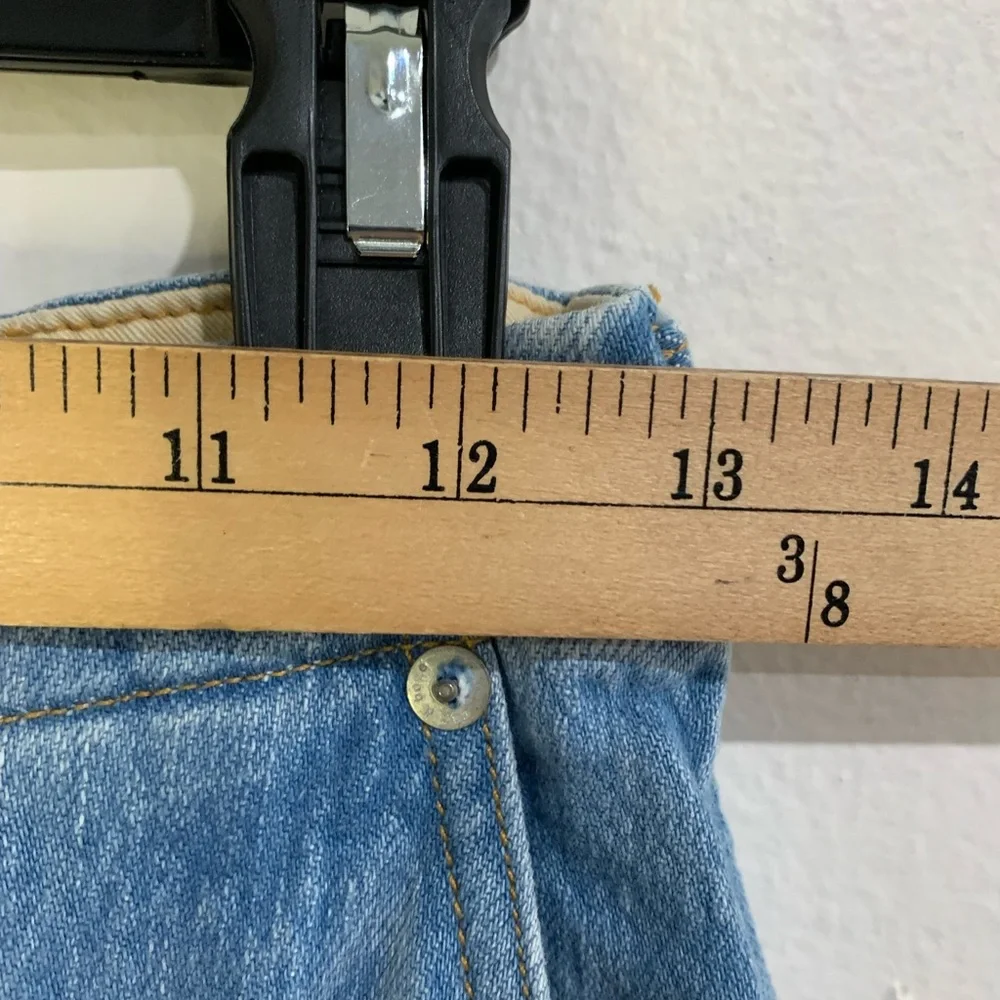 Rag & Bone Size 25 Icy Blue Light Wash High Rise Cargo Jeans Straight Leg